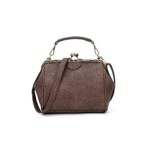 Retro Hollow Handbag Leather Shoulder Bag Evening Clutch Bag Kiss T_T